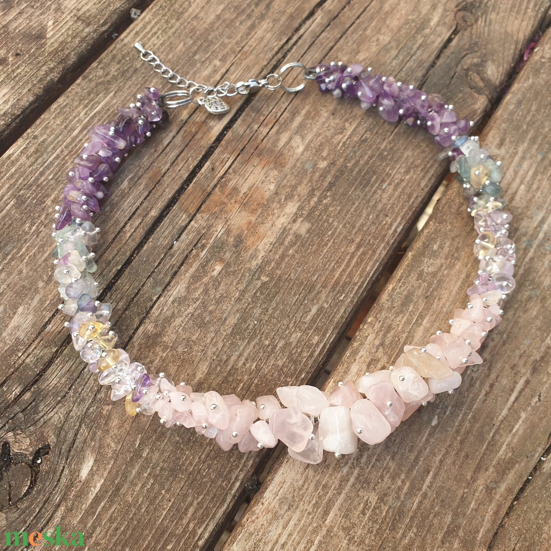 Ásvány chips nyaklánc  - ékszer - ékszerszett - Meska.hu