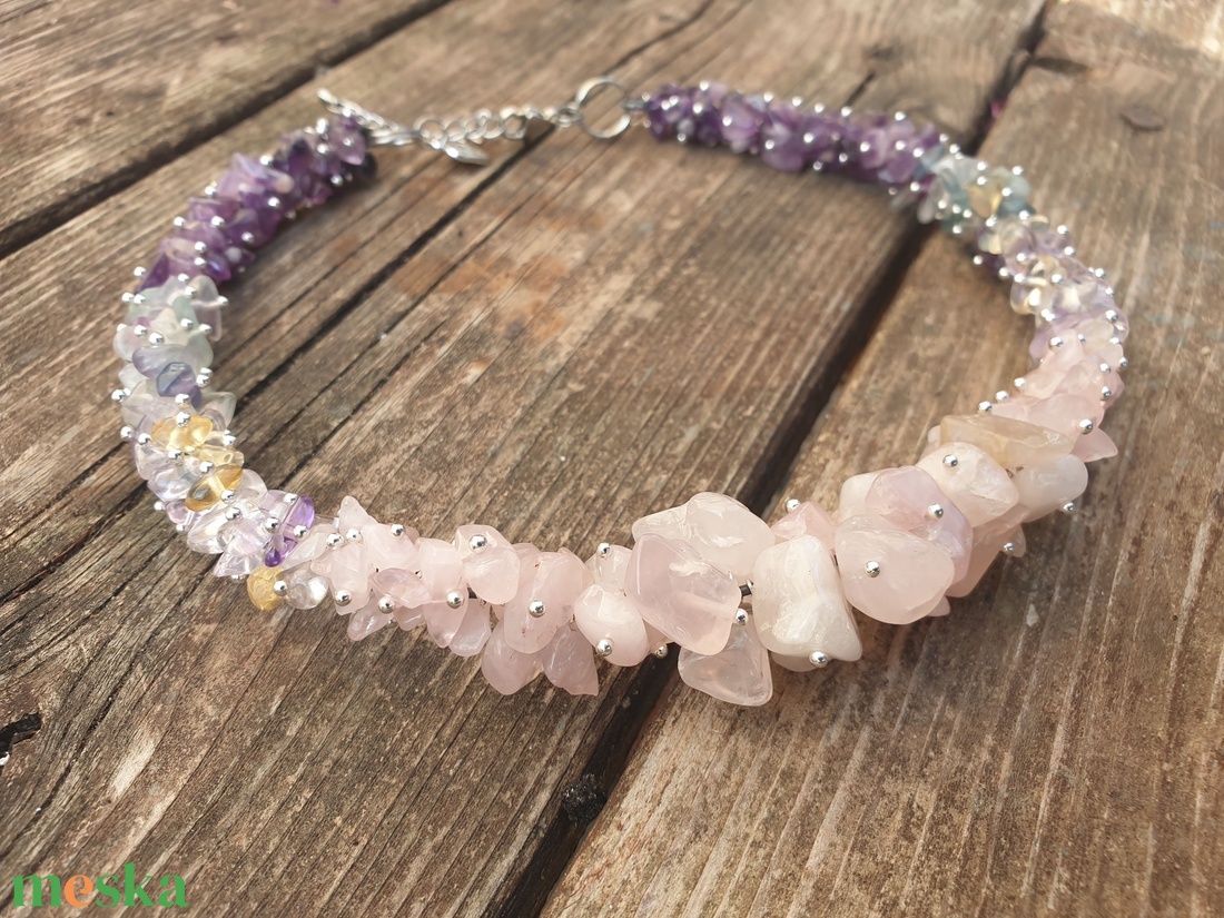 Ásvány chips nyaklánc  - ékszer - ékszerszett - Meska.hu