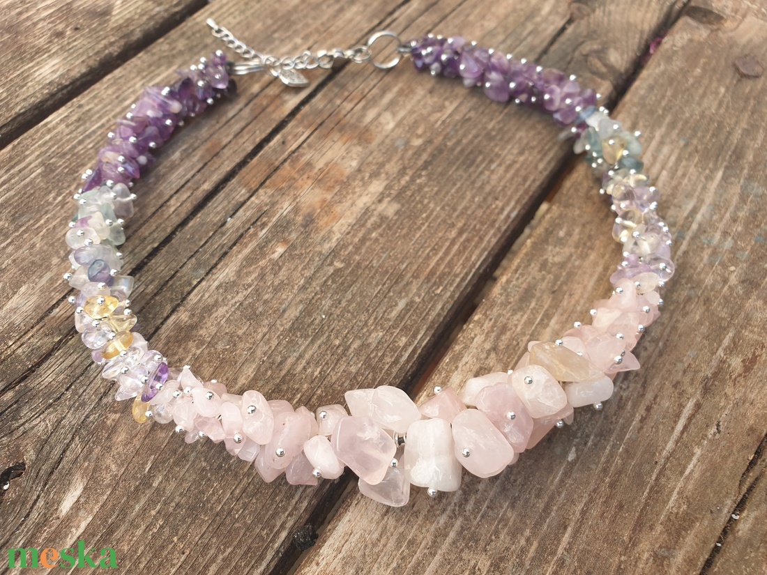 Ásvány chips nyaklánc  - ékszer - ékszerszett - Meska.hu