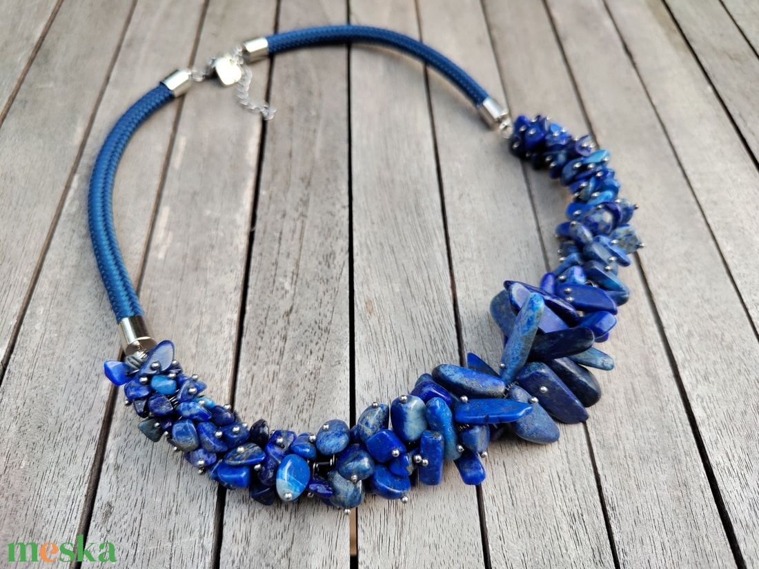 Lápisz lazuli nyaklánc II. - ékszer - ékszerszett - Meska.hu