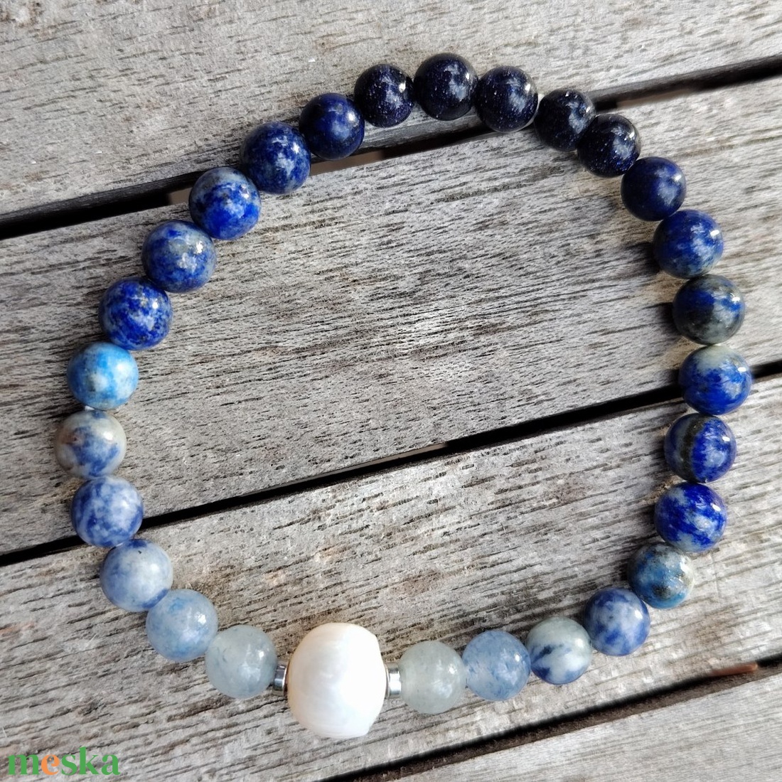 Ásványgyöngy karkötő édesvízi gyönggyel - ékszer - karkötő - gyöngyös karkötő - Meska.hu Ásványgyöngy karkötő édesvízi gyönggyel - ékszer - karkötő - gyöngyös karkötő - Meska.hu