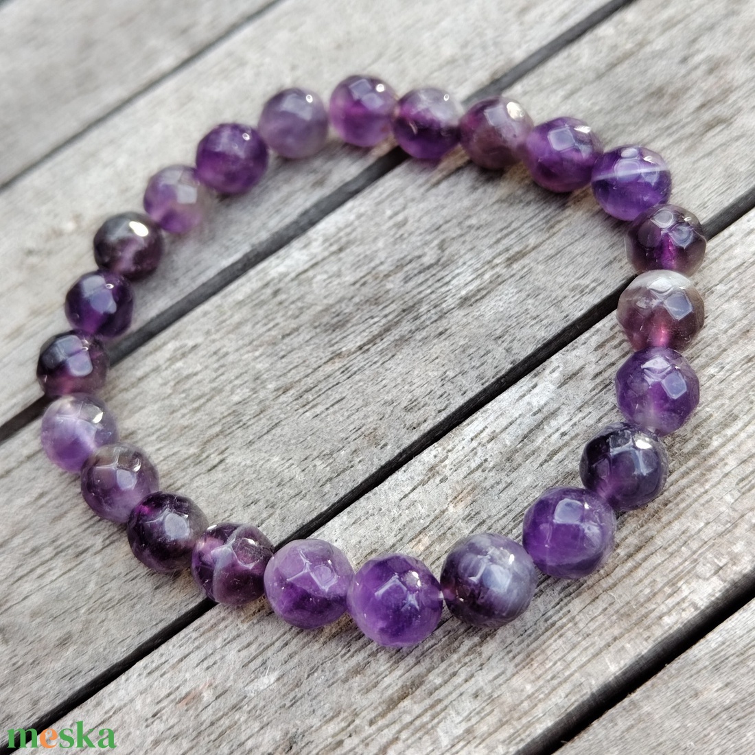 Ametiszt karkötő - ékszer - karkötő - gyöngyös karkötő - Meska.hu Ametiszt karkötő - ékszer - karkötő - gyöngyös karkötő - Meska.hu
