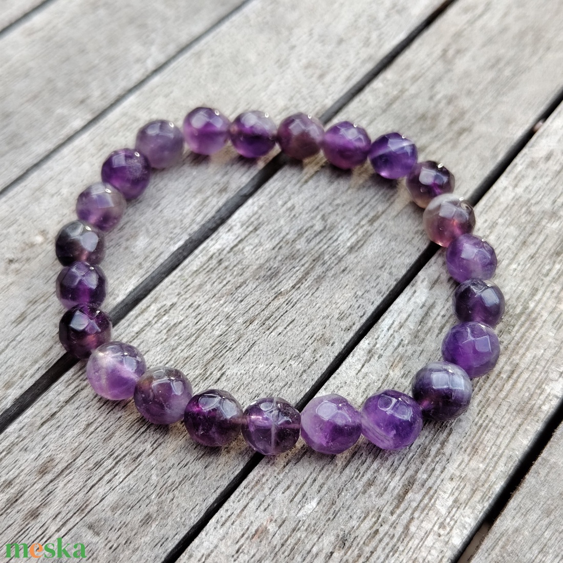 Ametiszt karkötő - ékszer - karkötő - gyöngyös karkötő - Meska.hu Ametiszt karkötő - ékszer - karkötő - gyöngyös karkötő - Meska.hu