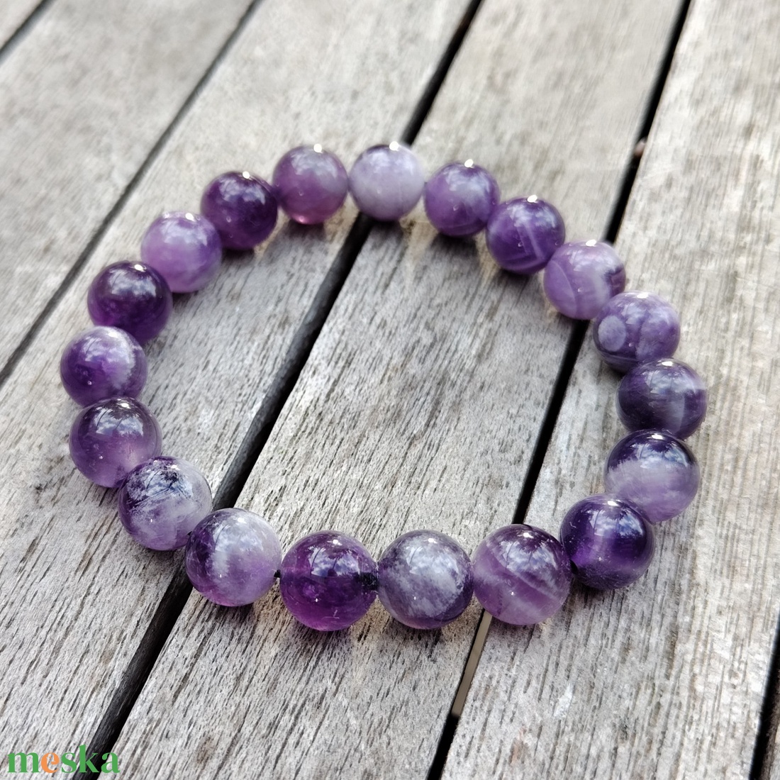 Ametiszt karkötő - ékszer - karkötő - gyöngyös karkötő - Meska.hu Ametiszt karkötő - ékszer - karkötő - gyöngyös karkötő - Meska.hu
