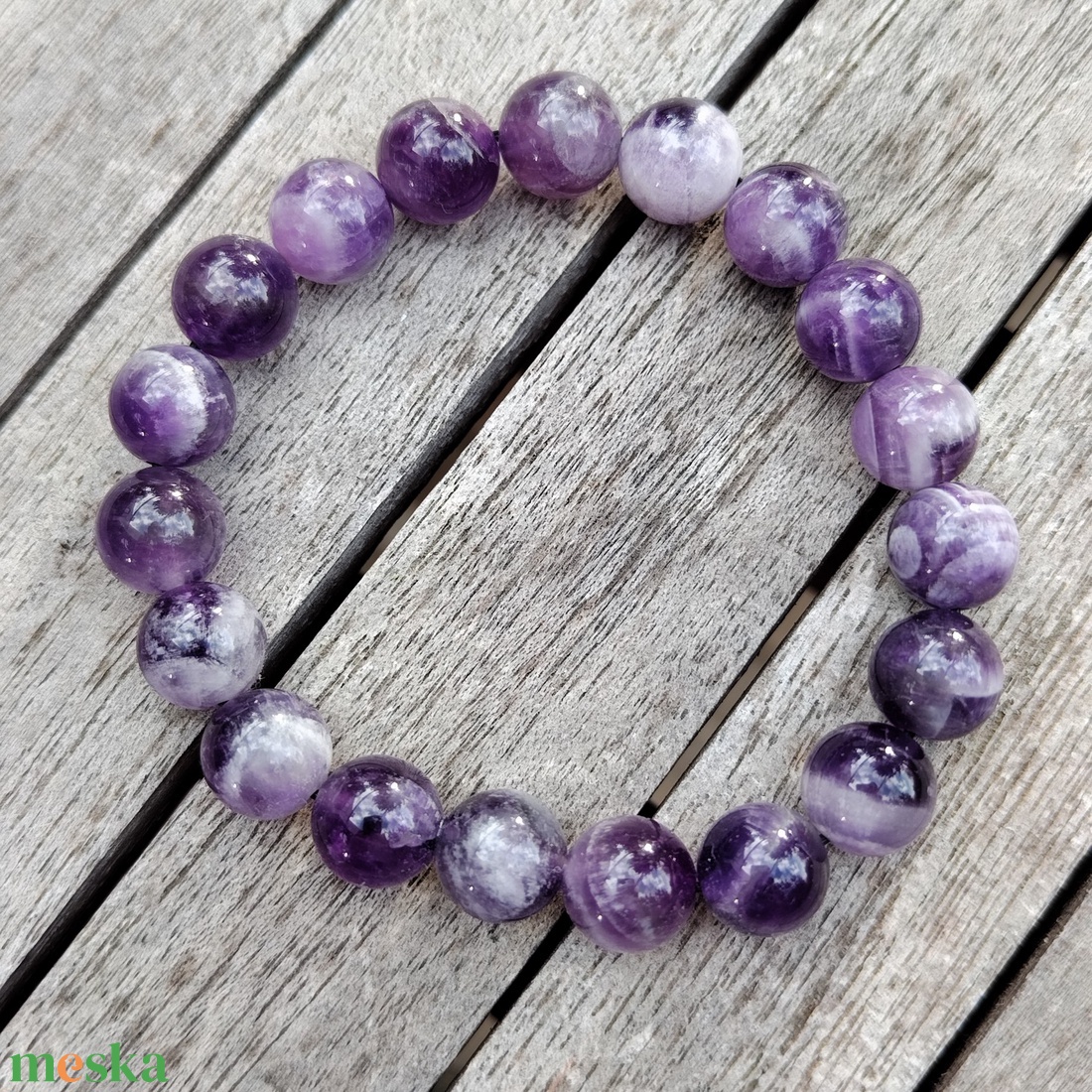 Ametiszt karkötő - ékszer - karkötő - gyöngyös karkötő - Meska.hu Ametiszt karkötő - ékszer - karkötő - gyöngyös karkötő - Meska.hu