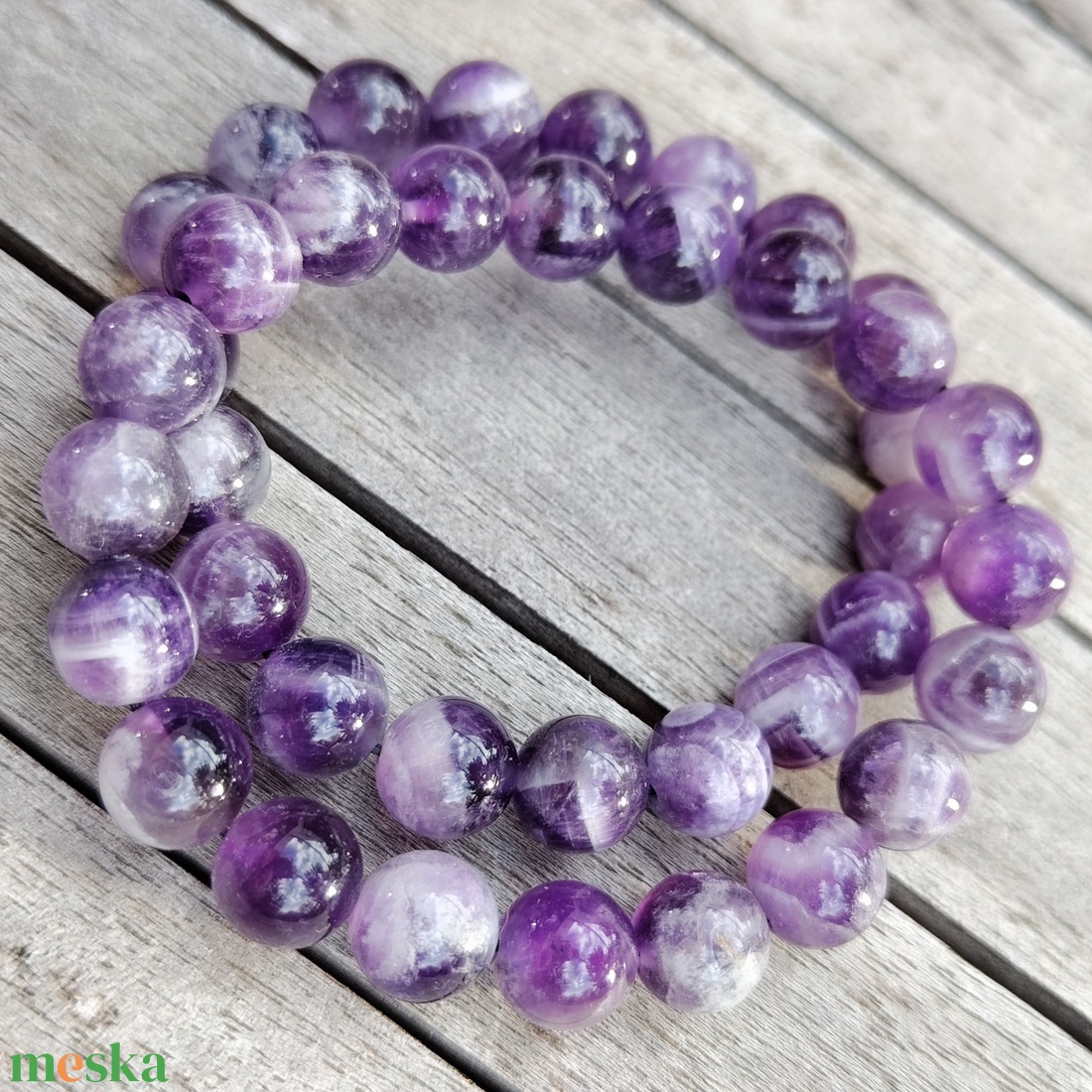 Ametiszt karkötő - ékszer - karkötő - gyöngyös karkötő - Meska.hu Ametiszt karkötő - ékszer - karkötő - gyöngyös karkötő - Meska.hu
