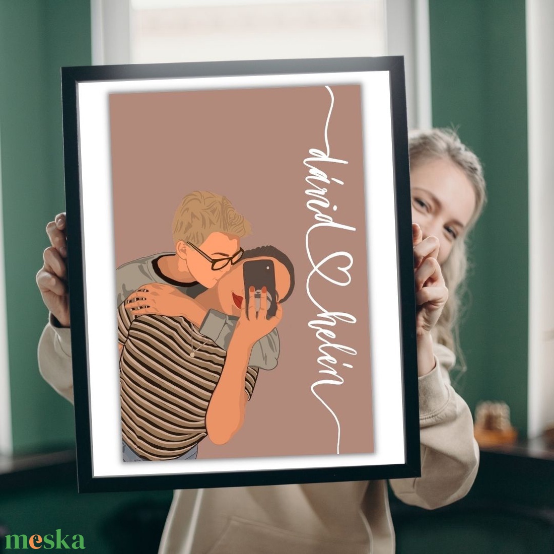 Egyedi AJÁNDÉK digitális portré  - művészet - fotográfia - portré - Meska.hu