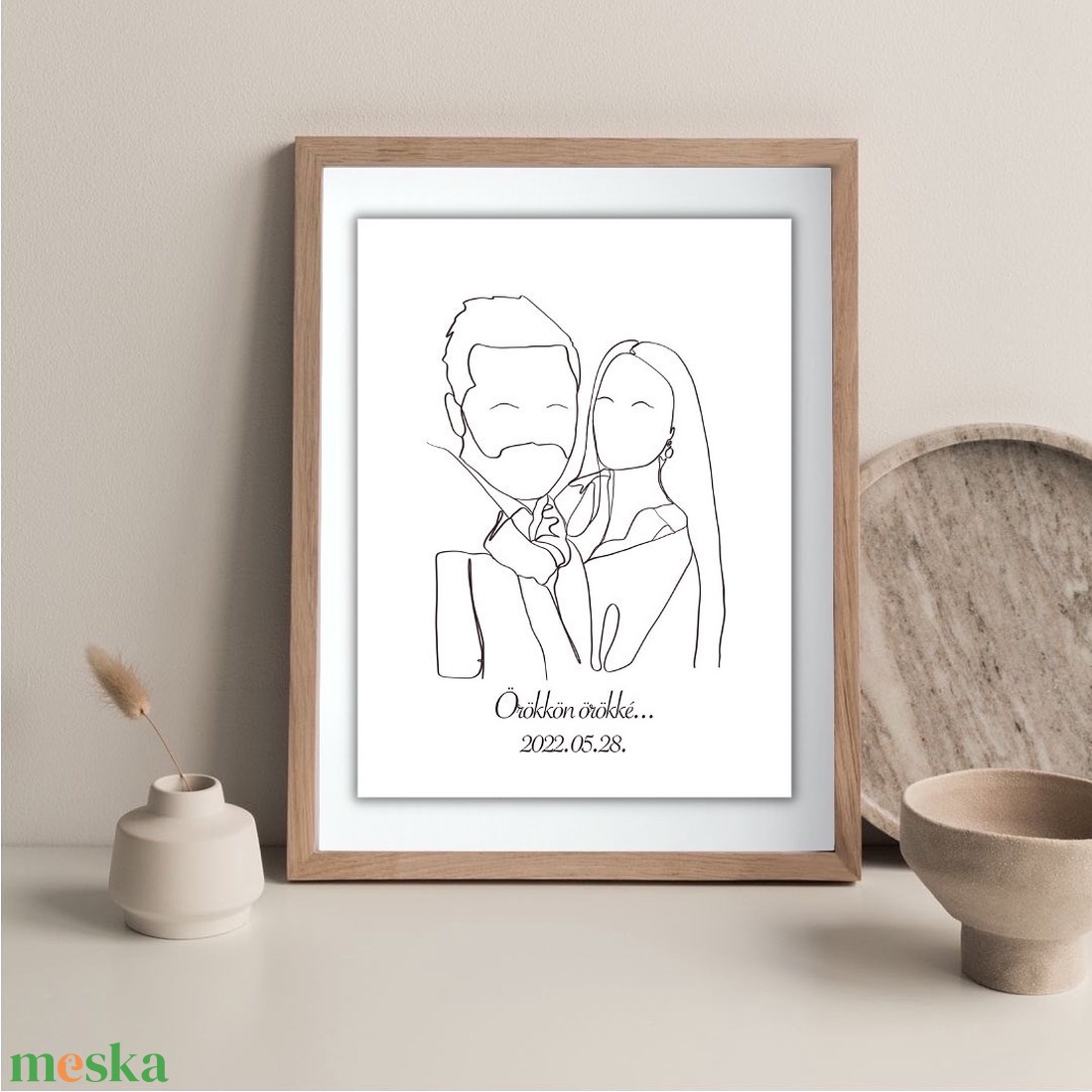 SOS Karácsonyi ajándék - Vonal rajz Szerettednek - csak digitális - művészet - grafika & illusztráció - digitális - Meska.hu