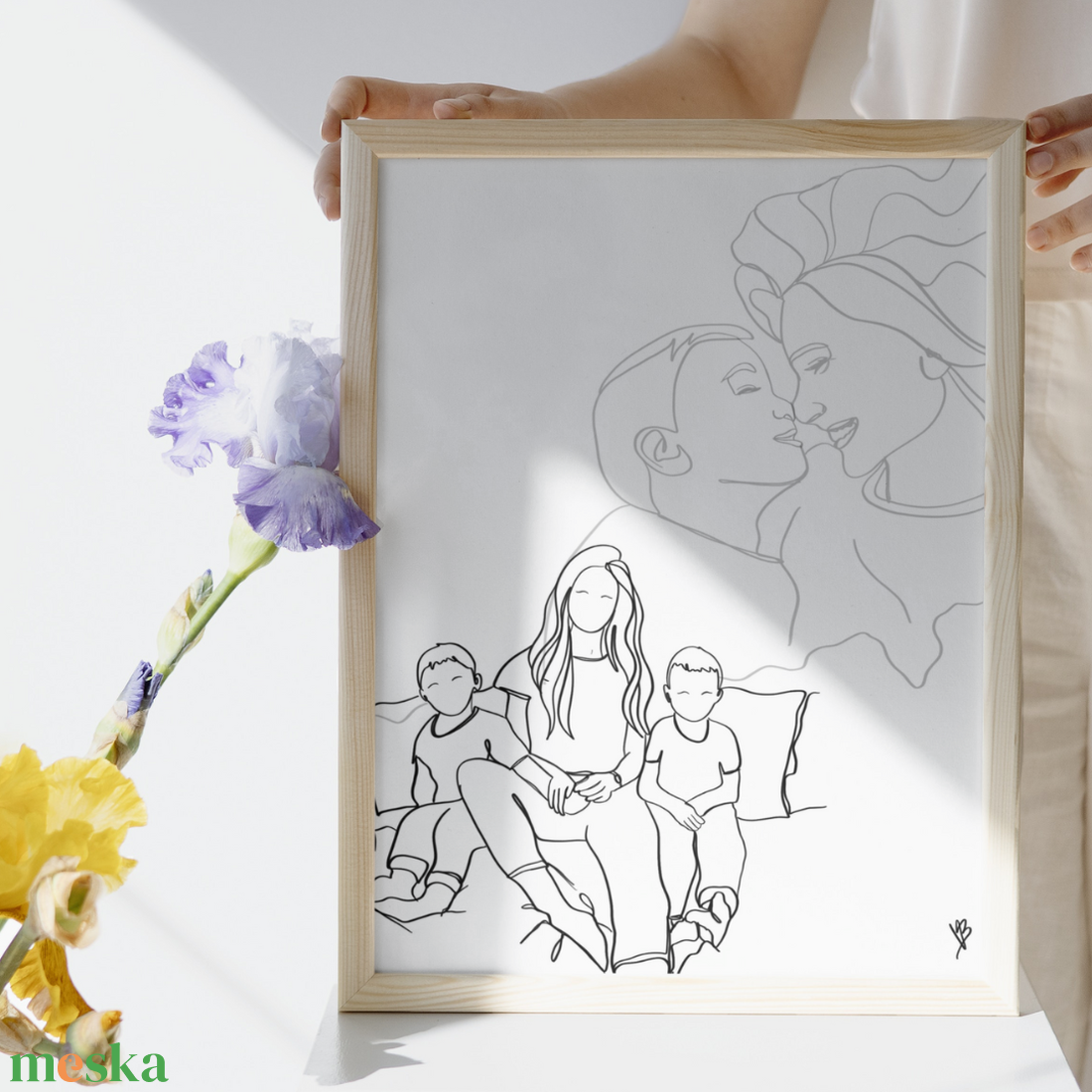 Anyák napi meglepetés Portré - egyedi, minimalista és letisztult ajándék - művészet - grafika & illusztráció - digitális - Meska.hu