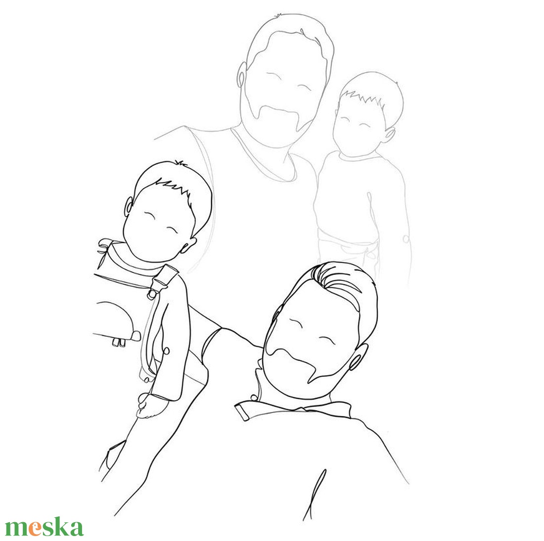 Portré RÓLATOK - Vonalrajz - nyomtatással - művészet - portré & karikatúra - portré - Meska.hu