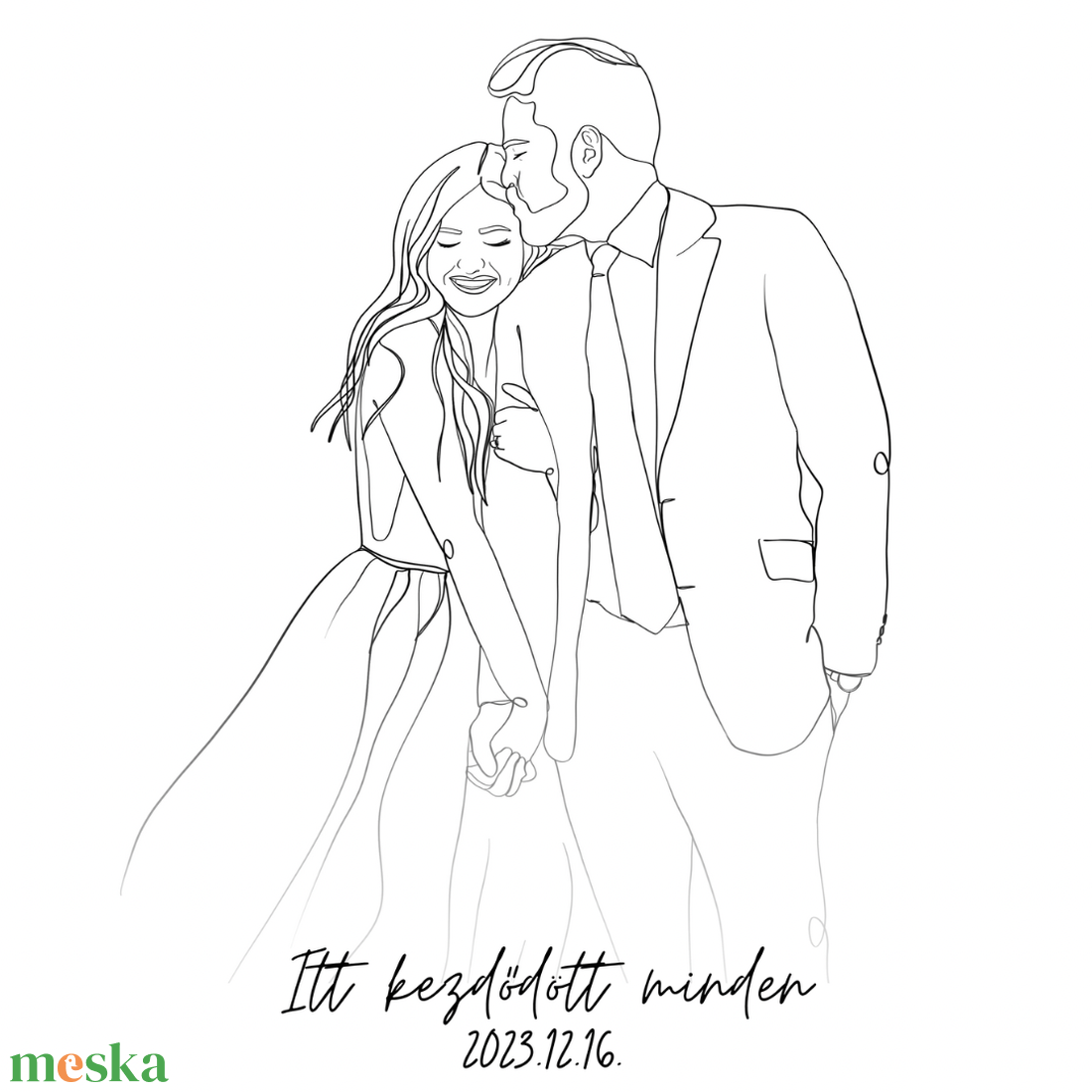 Portré RÓLATOK - Vonalrajz - nyomtatással - művészet - portré & karikatúra - portré - Meska.hu