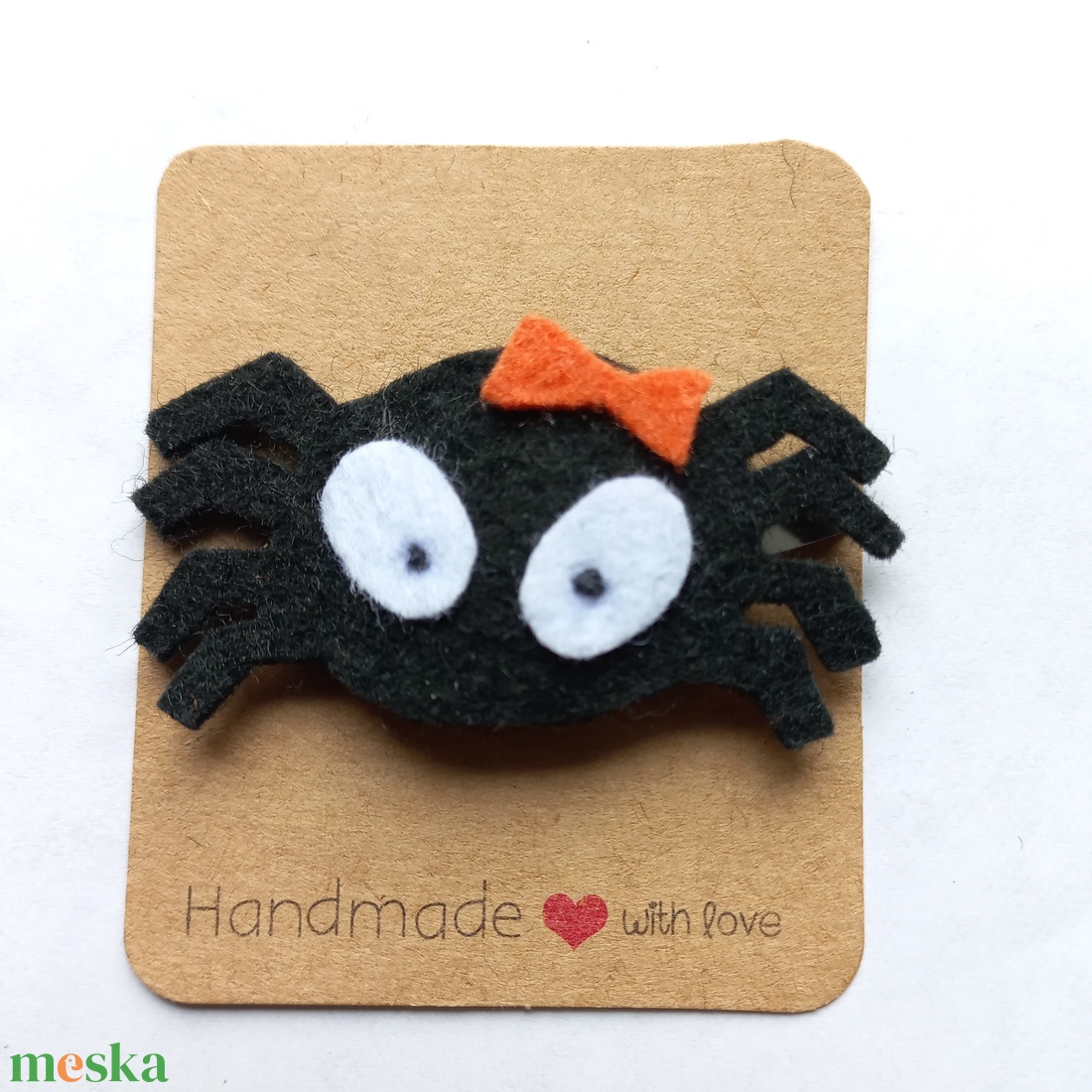Halloween hajcsat, fekete pók - otthon & életmód - dekoráció - halloween - halloweeni ékszerek - Meska.hu
