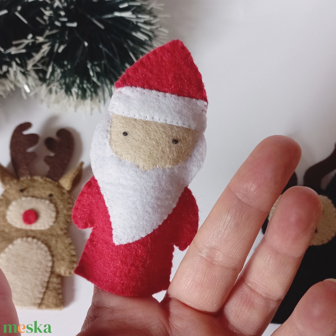 Mikulás ujjbáb szett - játék & sport - bábok - ujjbáb - Meska.hu