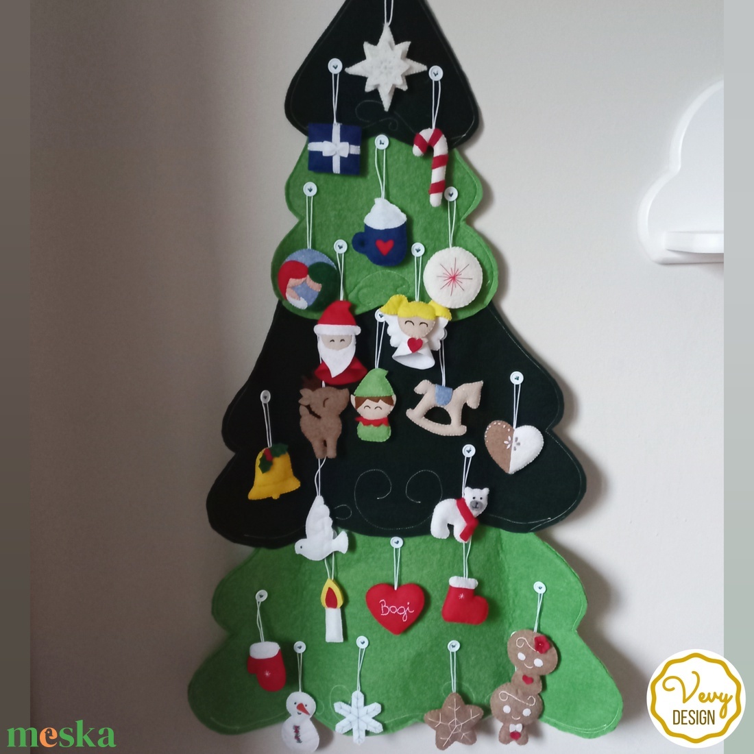 Fenyőfás adventi naptár - karácsony - adventi díszek - adventi naptár - Meska.hu