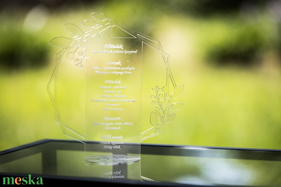 Hatszögletű Plexi Menü tábla - esküvő - dekoráció - tálalás - Meska.hu Hatszögletű Plexi Menü tábla - esküvő - dekoráció - tálalás - Meska.hu