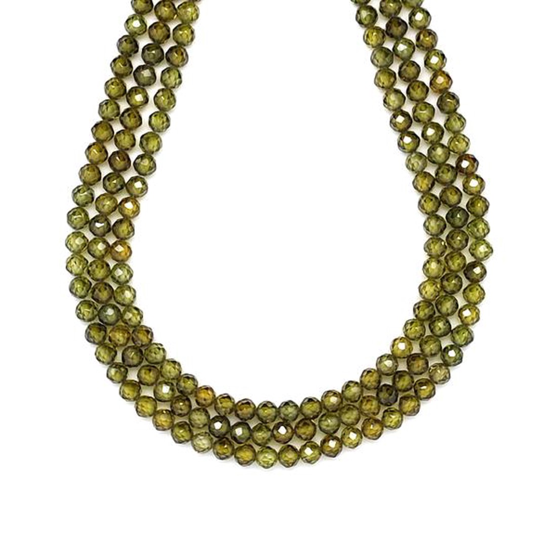 Cirkon fazettált sötétzöld golyó 4mm  ékszerkészítő alapanyag (füzér) - kellékek & szerszámok - ásvány alapanyag - ásványfüzér - Meska.hu