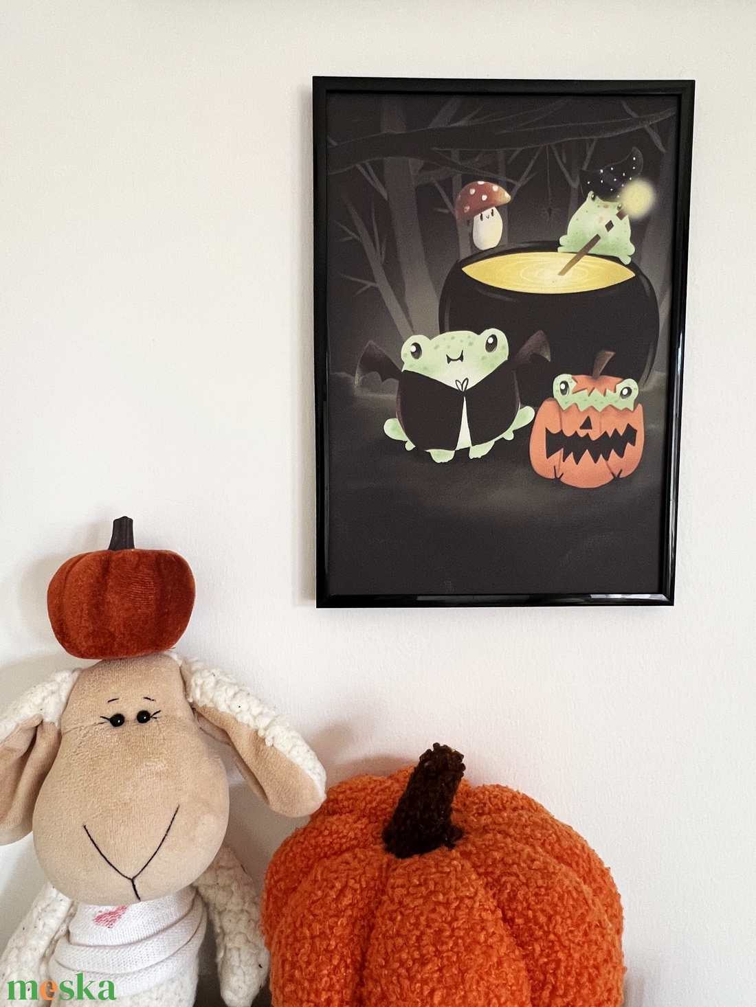 Halloween békák A4-es illusztráció � őszi falikép - művészet - grafika & illusztráció - egyéb rajzok - Meska.hu