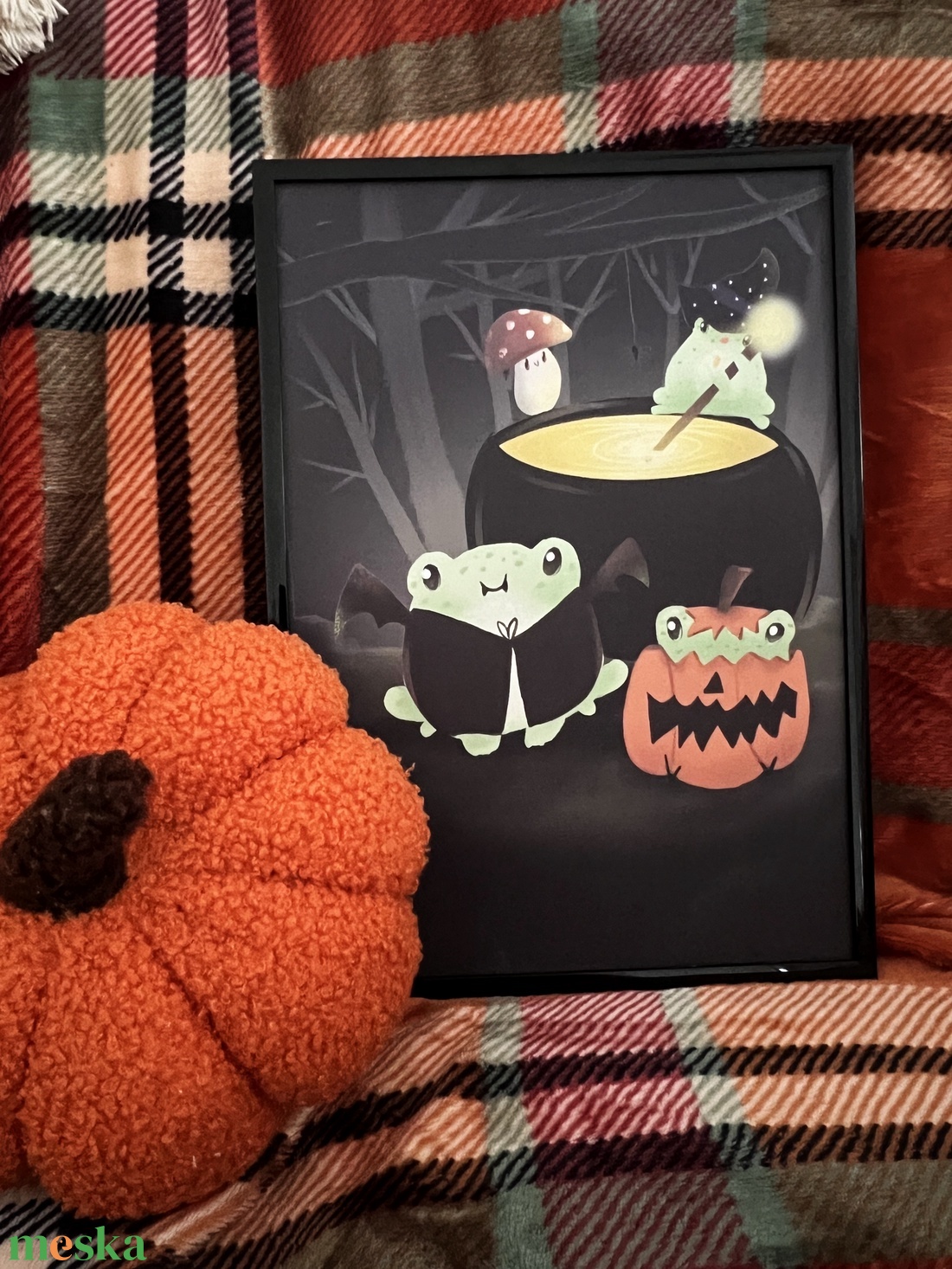 Halloween békák A4-es illusztráció � őszi falikép - művészet - grafika & illusztráció - egyéb rajzok - Meska.hu