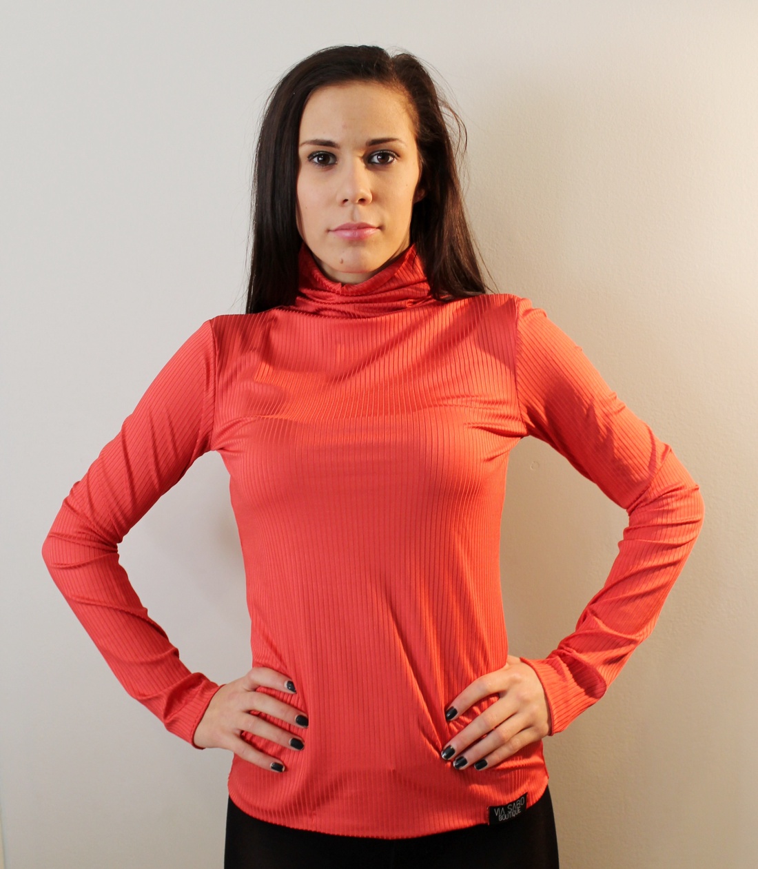 Garbó, Lycra szállal, bordás anyagból, szegés nélküli végződések, S/M méret -  - Meska.hu