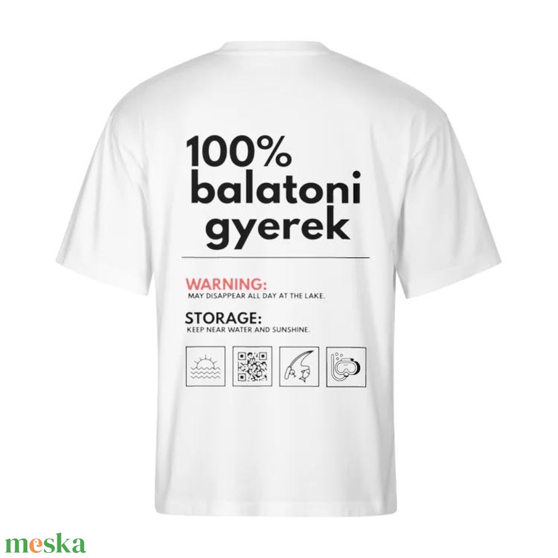 Balatoni gyerek feliratos label grafikás póló, gyerek és felnőtt változat is - ruha & divat - férfi ruha - póló - Meska.hu