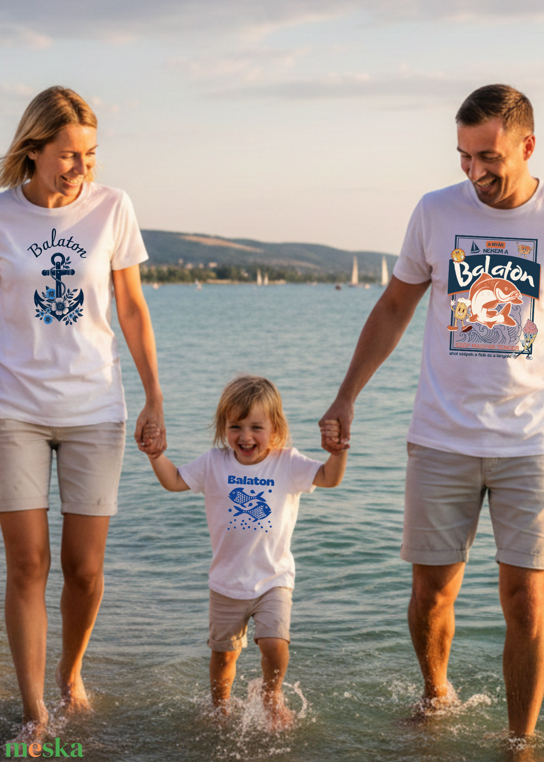 A nyár nekem a Balaton feliratos póló, női, férfi akár gyerek változatban - ruha & divat - férfi ruha - póló - Meska.hu