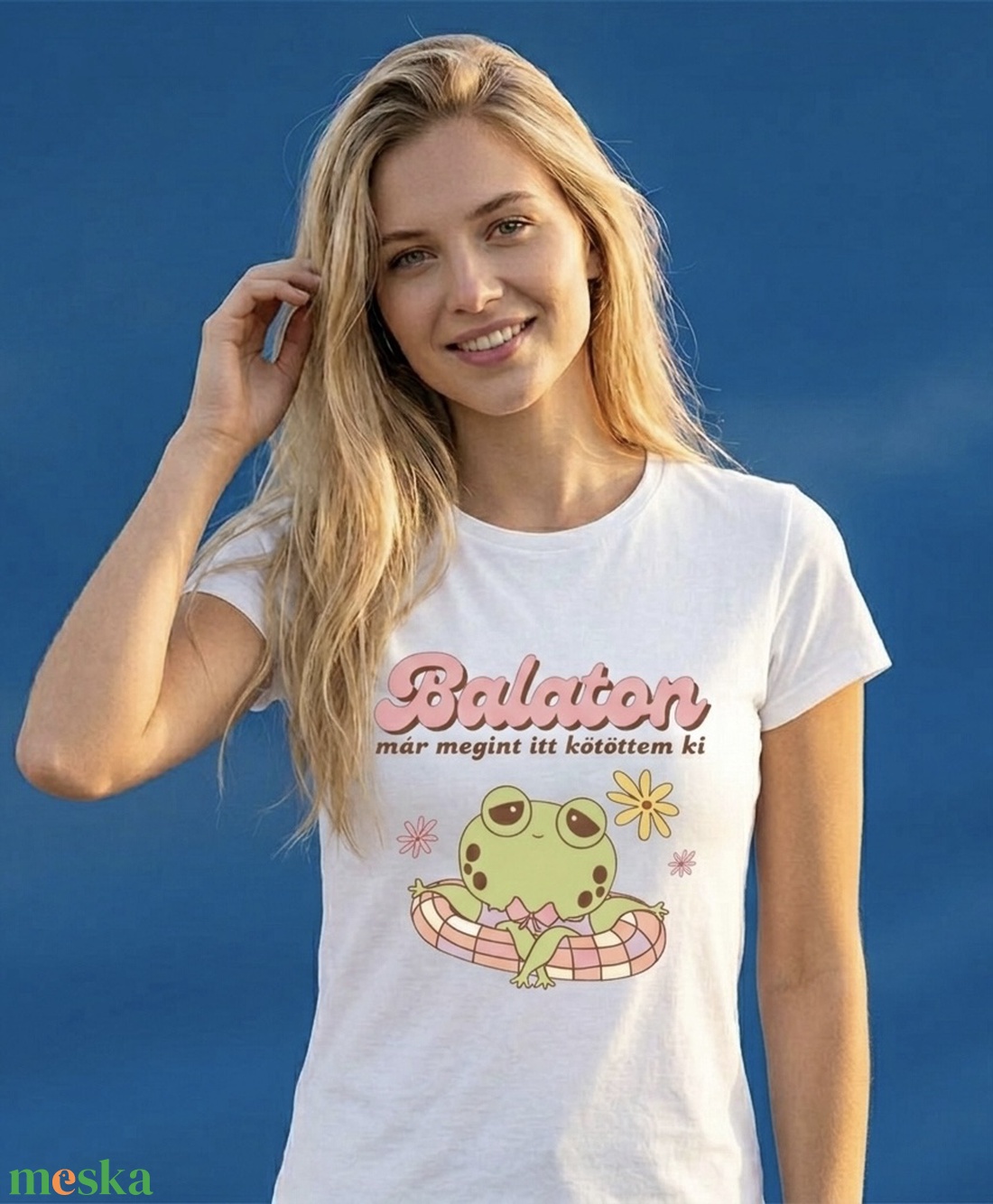 Balaton, már megint itt kötöttem ki feliratos női pamut póló - ruha & divat - női ruha - póló, felső - Meska.hu