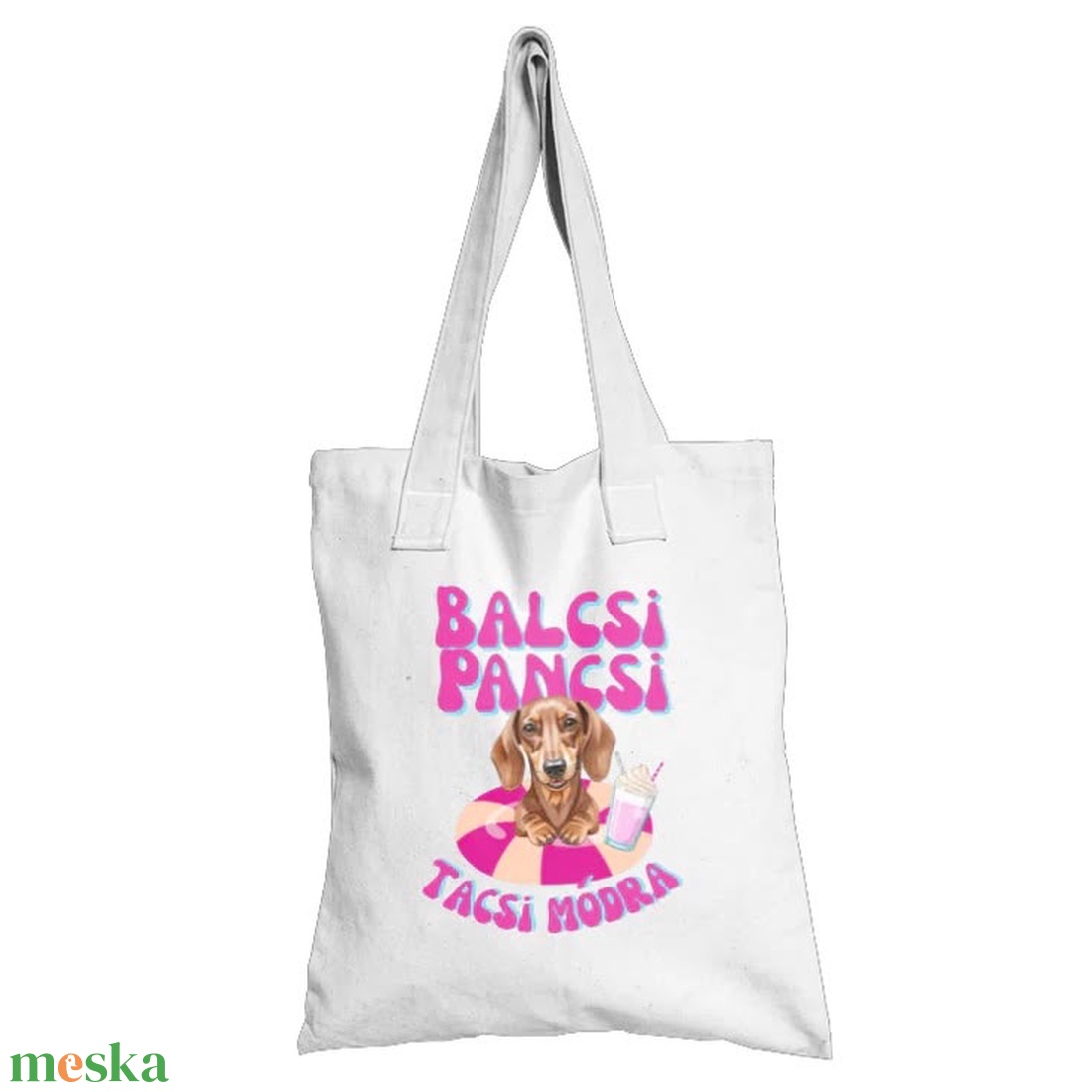 Balcsis tacskós vászontáska - táska & tok - bevásárlás & shopper táska - kenyeres zsák - Meska.hu