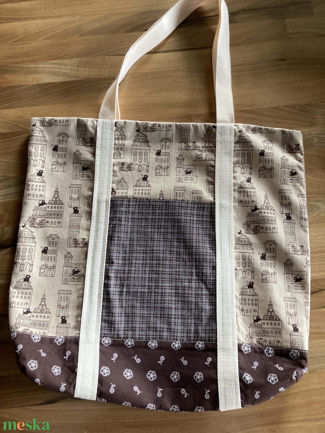 Vászontáska - táska & tok - kézitáska & válltáska - nagy pakolós táska - Meska.hu