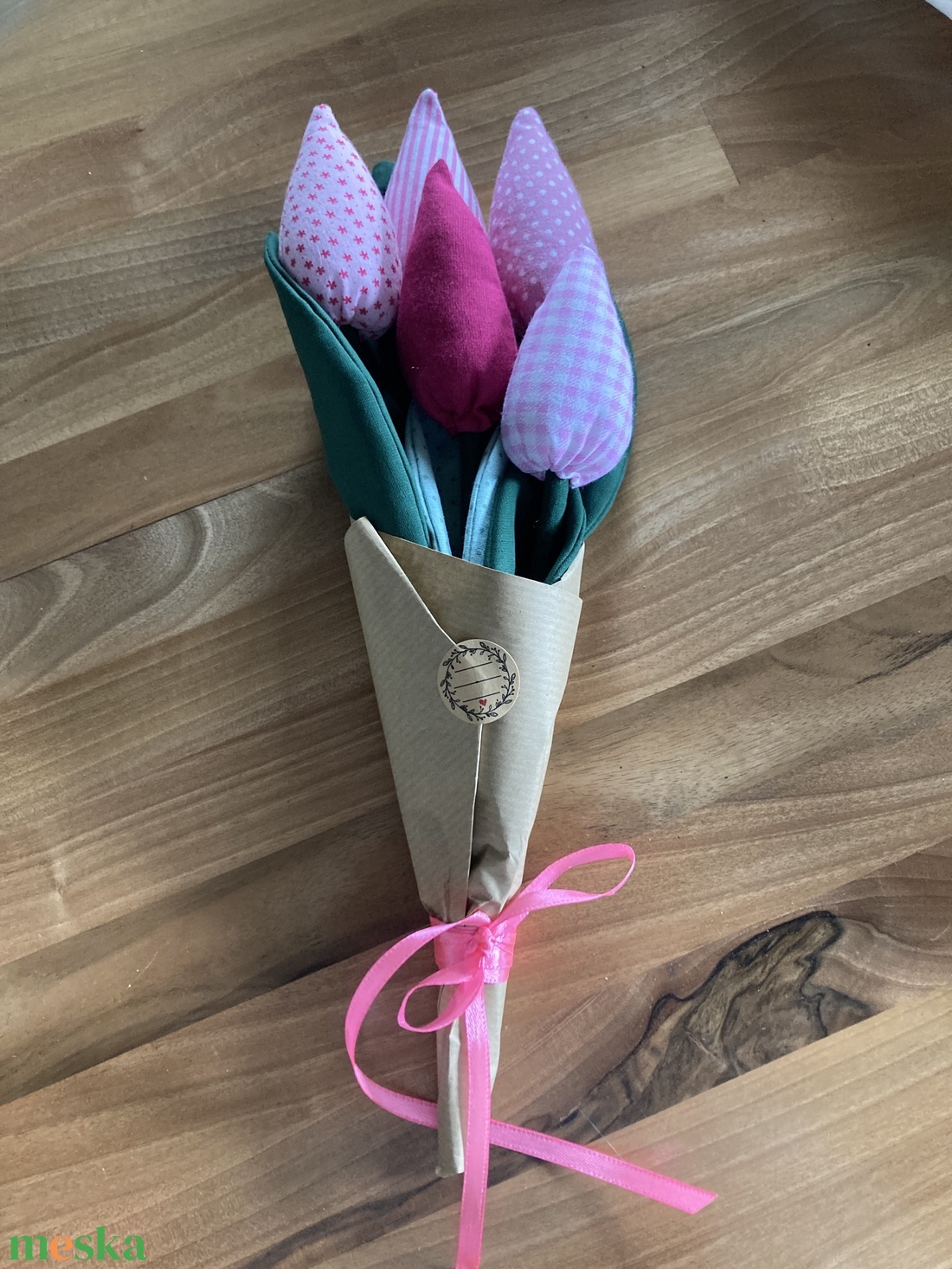 Textiltulipán - otthon & életmód - virágdekoráció - virágok - virágcsokor - Meska.hu