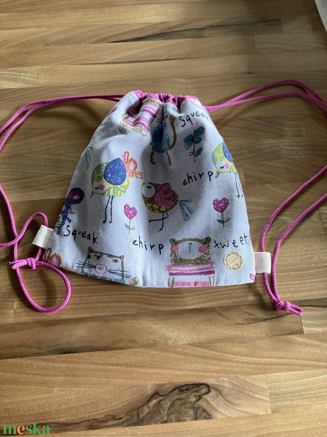 Gyermek zsinóros hátizsák - játék & sport - ovis felszerelés - ovis hátizsák - Meska.hu