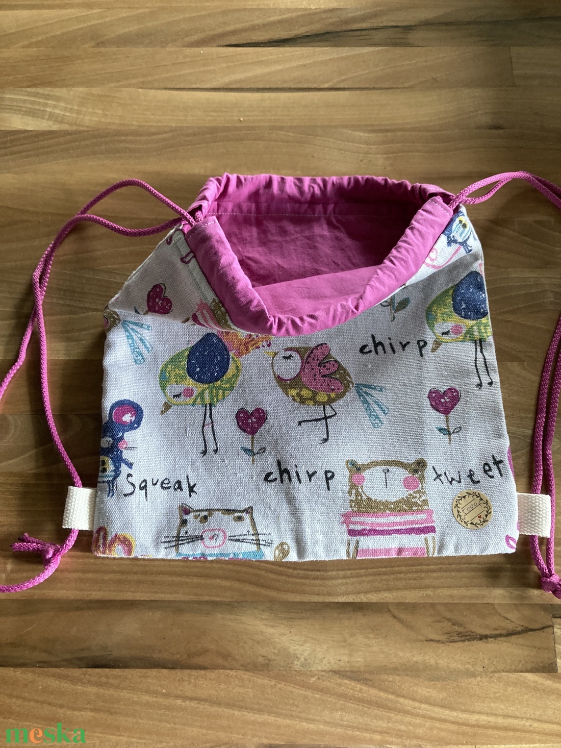 Gyermek zsinóros hátizsák - játék & sport - ovis felszerelés - ovis hátizsák - Meska.hu