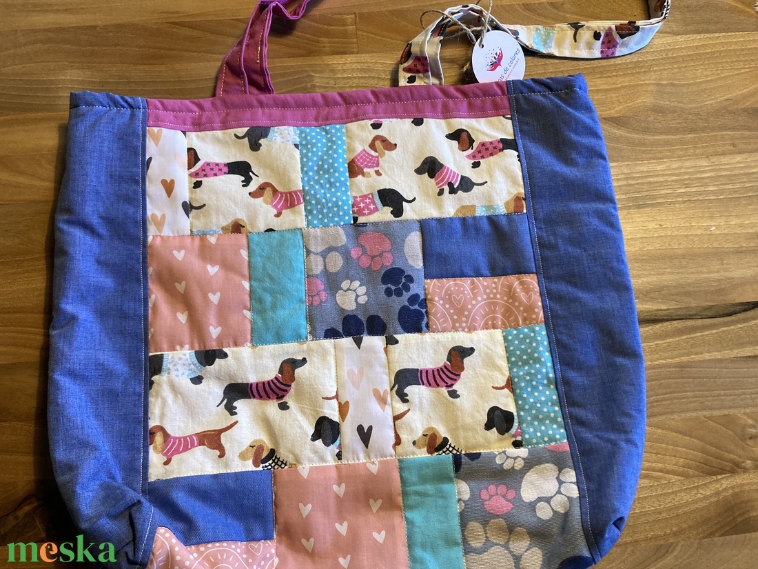 Patchwork válltáska - táska & tok - kézitáska & válltáska - nagy pakolós táska - Meska.hu