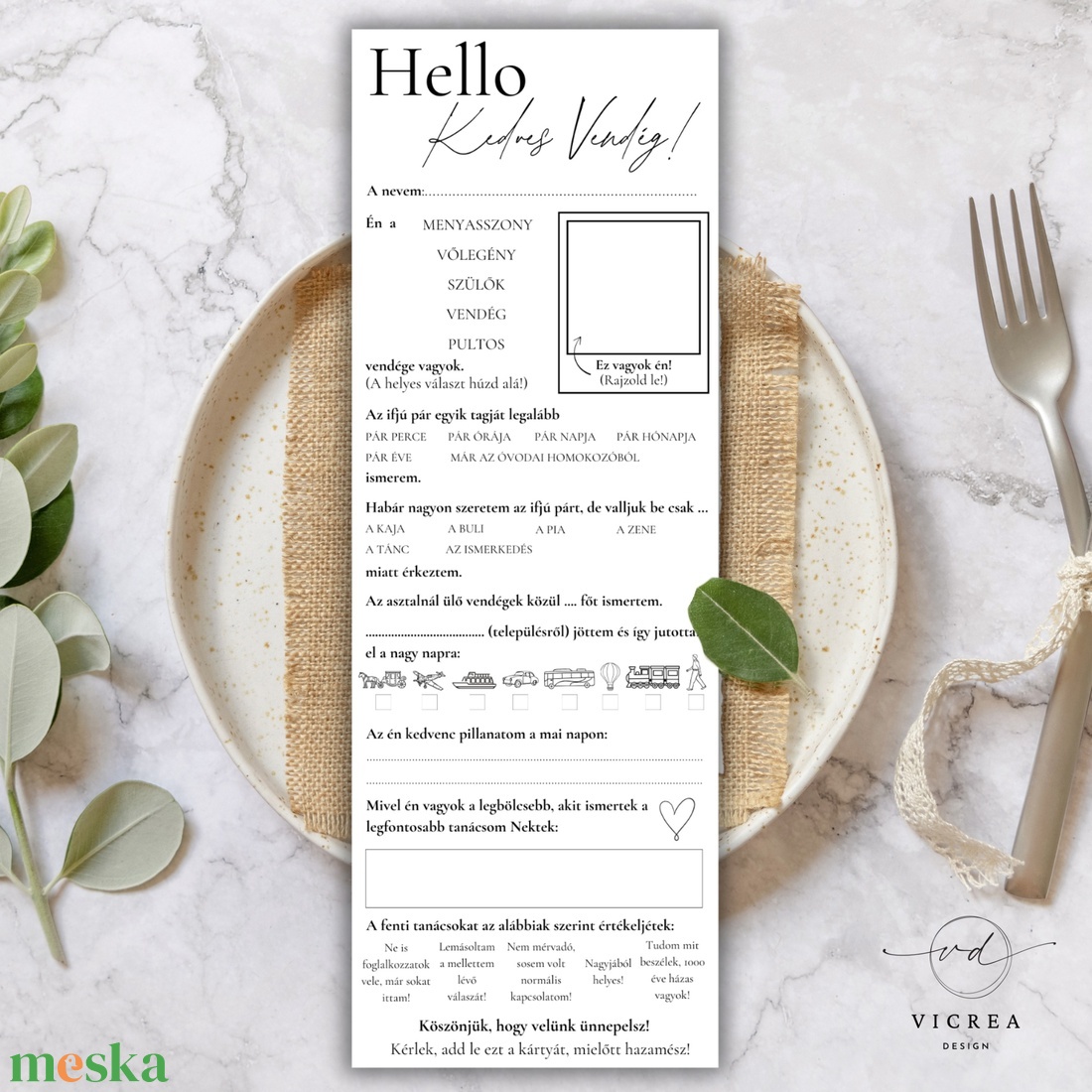 Esküvői vendégkártya Hello Kedves Vendég! kitöltős lap DIGITÁLIS TERMÉK - esküvő - emlék & ajándék - vendégkönyv - Meska.hu Esküvői vendégkártya Hello Kedves Vendég! kitöltős lap DIGITÁLIS TERMÉK - esküvő - emlék & ajándék - vendégkönyv - Meska.hu