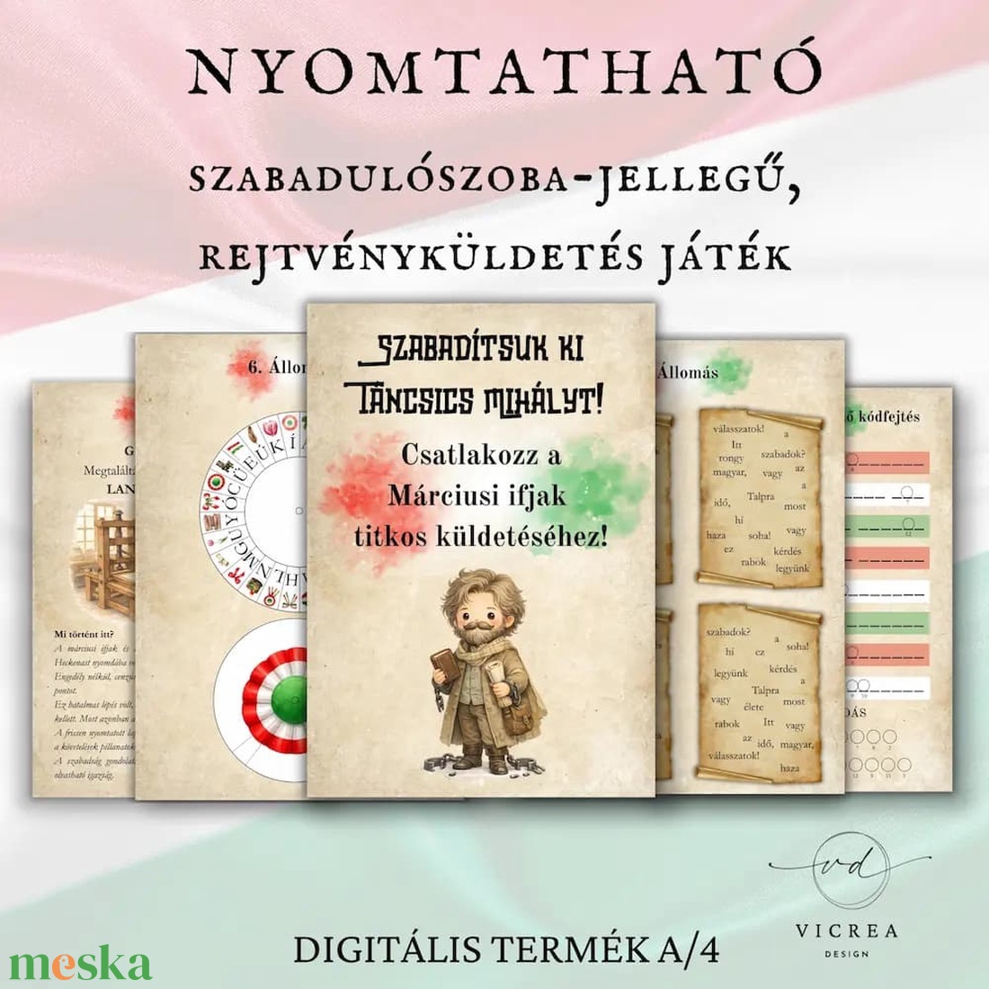 Március 15-i teljes élménycsomag 4�12 éveseknek - játék & sport - készségfejlesztő és logikai játék - oktató játékok - Meska.hu