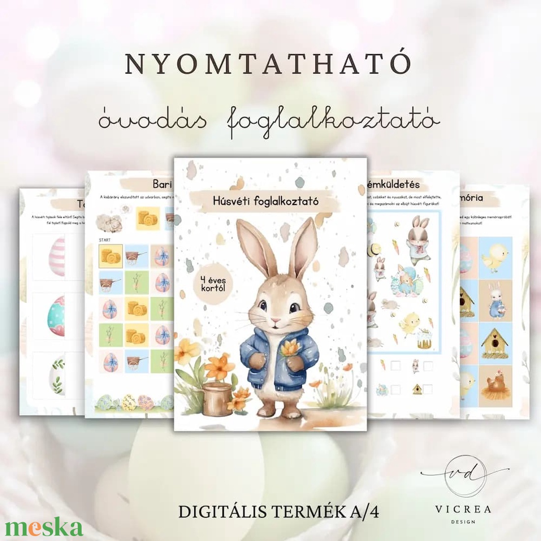 Húsvéti ÓRIÁS csomag � szabadulószoba + foglalkoztató + játékgyűjtemény (nyomtatható PDF) �� - játék & sport - készségfejlesztő és logikai játék - oktató játékok - Meska.hu