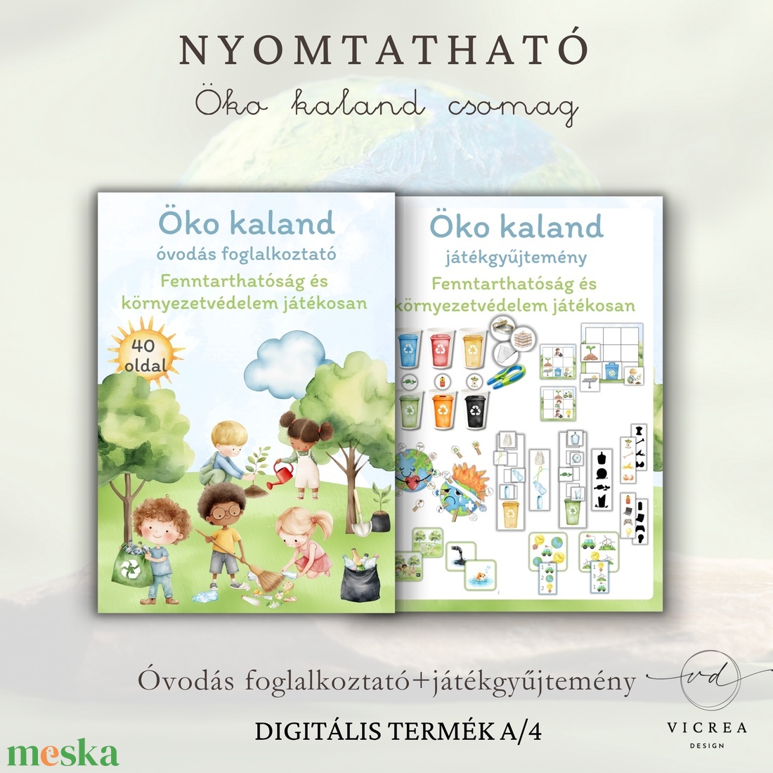 Öko kaland CSOMAG � környezetvédelem és fenntarthatóság játékosan (4�7 éveseknek) - játék & sport - készségfejlesztő és logikai játék - oktató játékok - Meska.hu