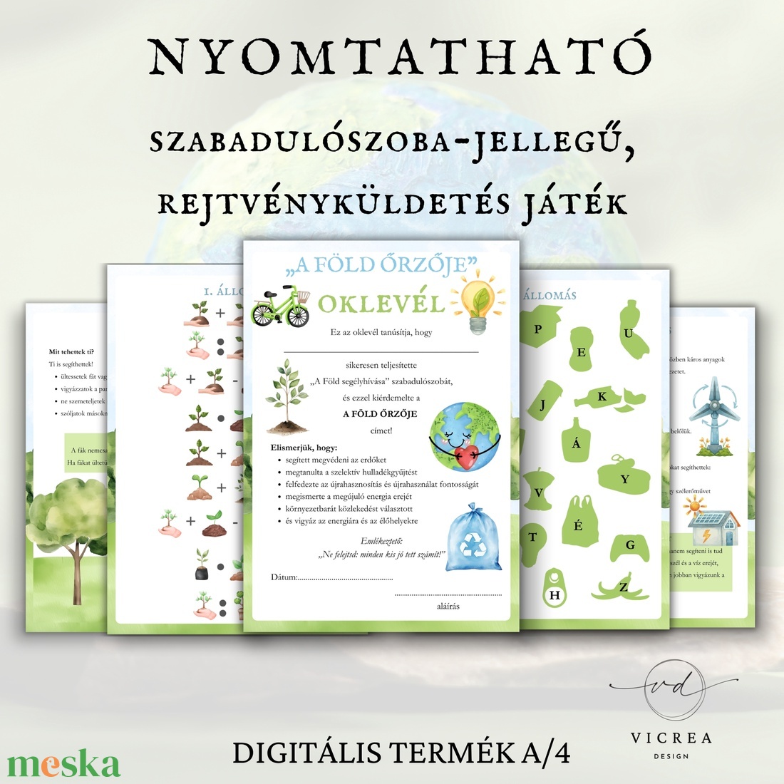 A Föld segélyhívása � nyomtatható szabadulószoba játék (9�12 éveseknek) - játék & sport - készségfejlesztő és logikai játék - oktató játékok - Meska.hu