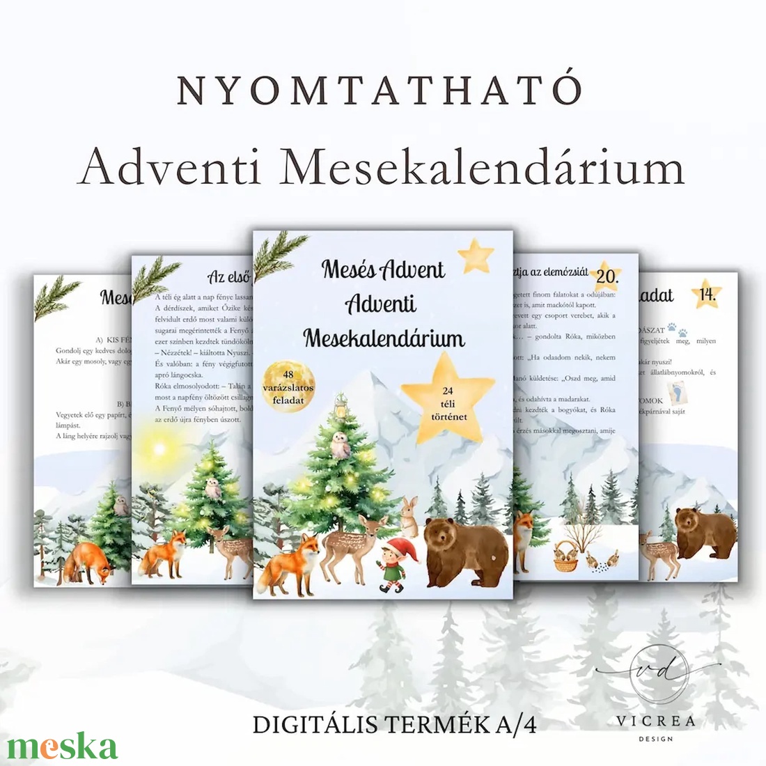 Mesés Advent � Mesekalendárium (24 napos karácsonyi mesés utazás) - játék & sport - készségfejlesztő és logikai játék - oktató játékok - Meska.hu