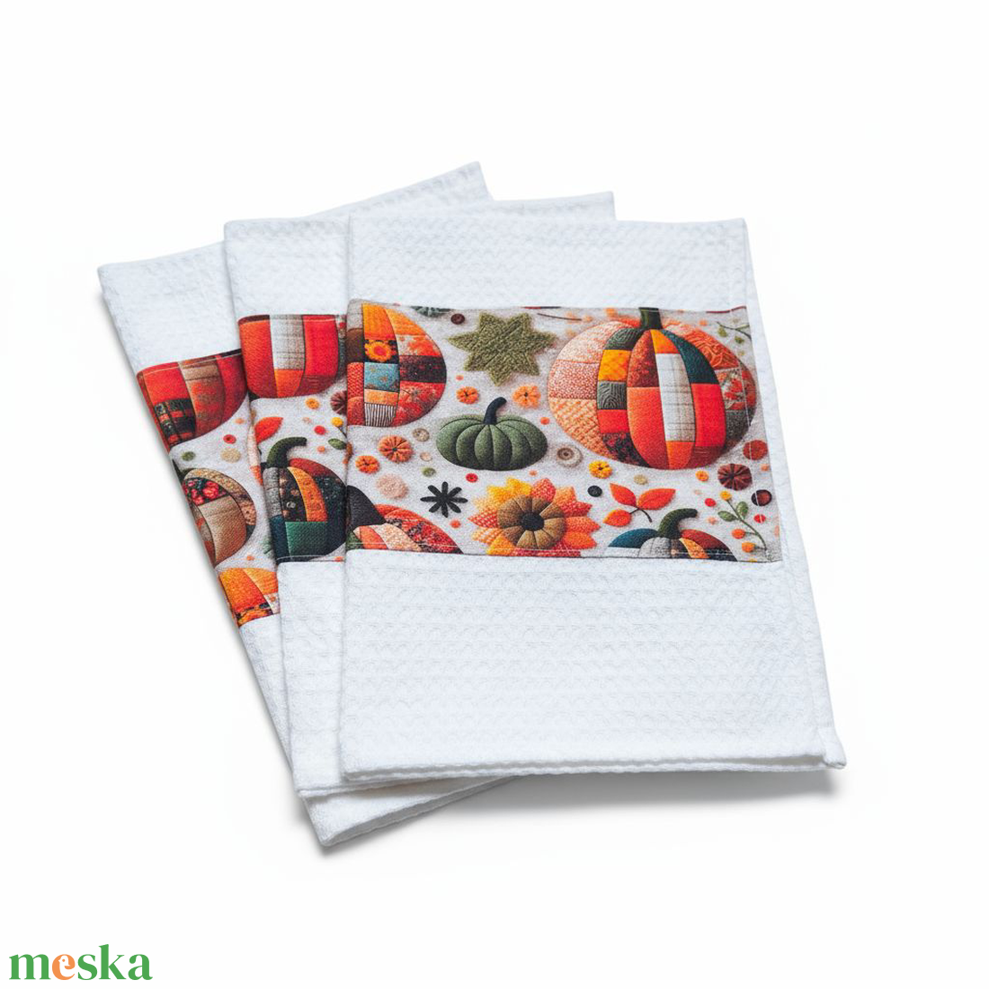 Őszi, tök mintás konyharuha - otthon & életmód - konyhafelszerelés, tálalás - konyhai textil - konyharuha & törlőkendő - Meska.hu