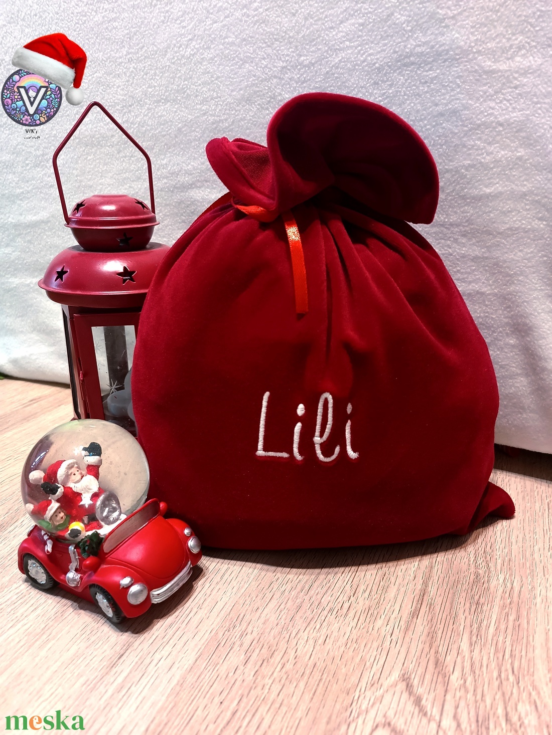 Mikulás zsák, pihe puha plüssből - karácsony - mikulás - mikulás zsák - Meska.hu