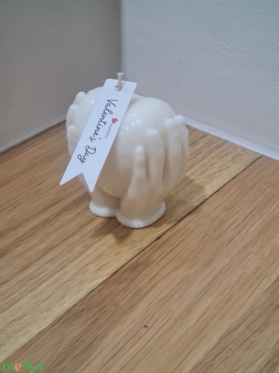 Szív a kézben gyertya  - otthon & életmód - gyertya, illat, aroma - gyertya - Meska.hu