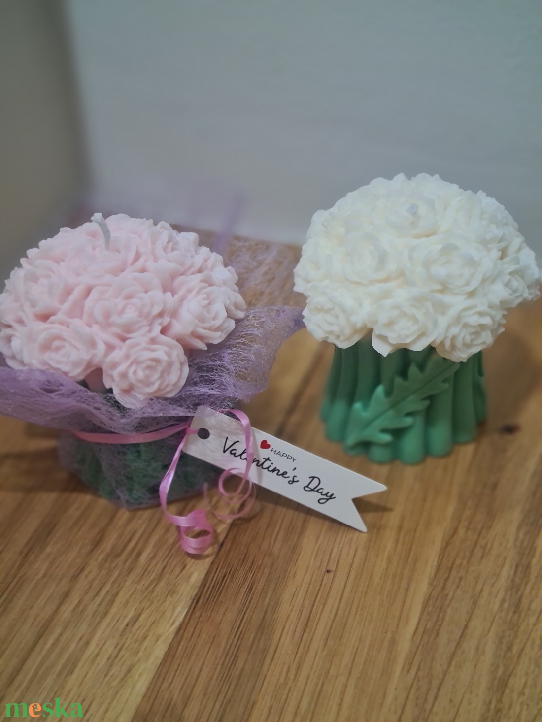 Csokor rózsa, szójaviasz gyertya - otthon & életmód - gyertya, illat, aroma - gyertya - Meska.hu