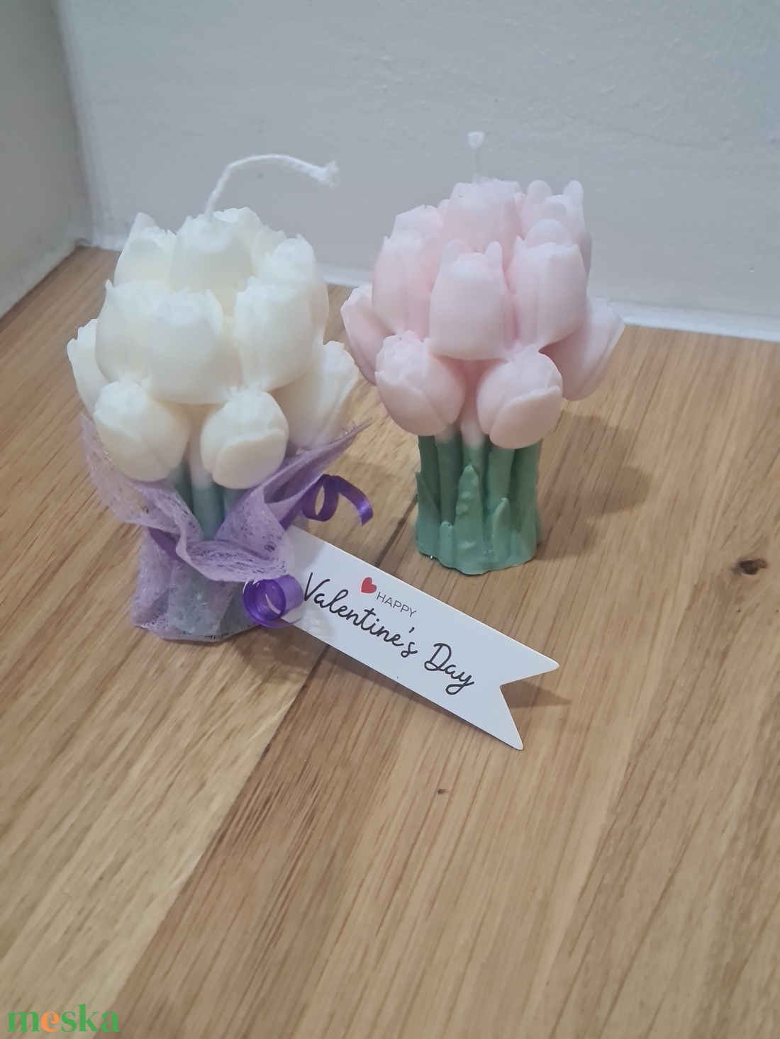 Tulipán csokor szójaviaszgyertya - otthon & életmód - gyertya, illat, aroma - gyertya - Meska.hu