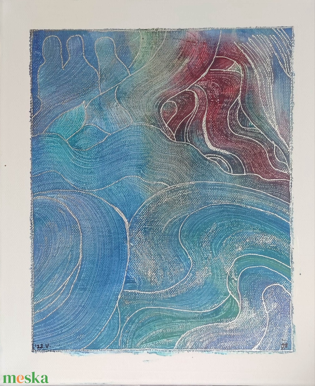 Atlantisz - akrilfestmény - művészet - festmény - akril - Meska.hu