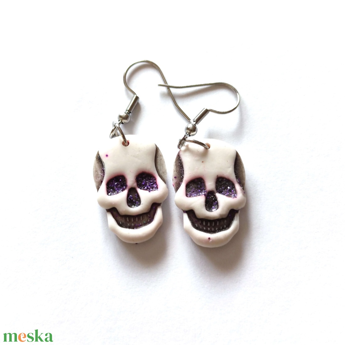 Lila Lidérc - fülbevaló Halloweenre - ékszer - fülbevaló - lógó fülbevaló - Meska.hu Lila Lidérc - fülbevaló Halloweenre - ékszer - fülbevaló - lógó fülbevaló - Meska.hu
