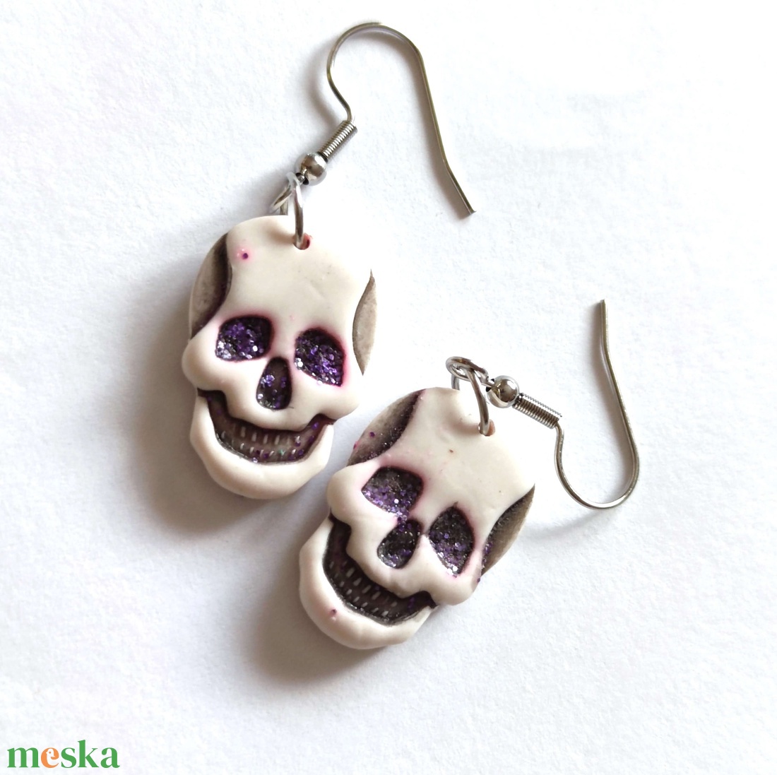 Lila Lidérc - fülbevaló Halloweenre - ékszer - fülbevaló - lógó fülbevaló - Meska.hu Lila Lidérc - fülbevaló Halloweenre - ékszer - fülbevaló - lógó fülbevaló - Meska.hu