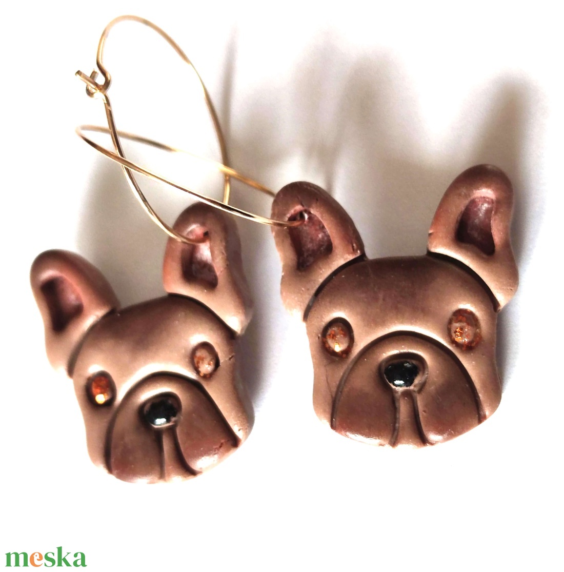 FranciBulldog Szerelem fülbevaló - ékszer - fülbevaló - lógó fülbevaló - Meska.hu