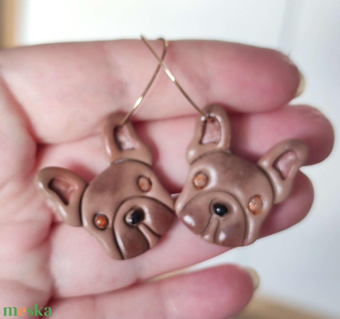 FranciBulldog Szerelem fülbevaló - ékszer - fülbevaló - lógó fülbevaló - Meska.hu