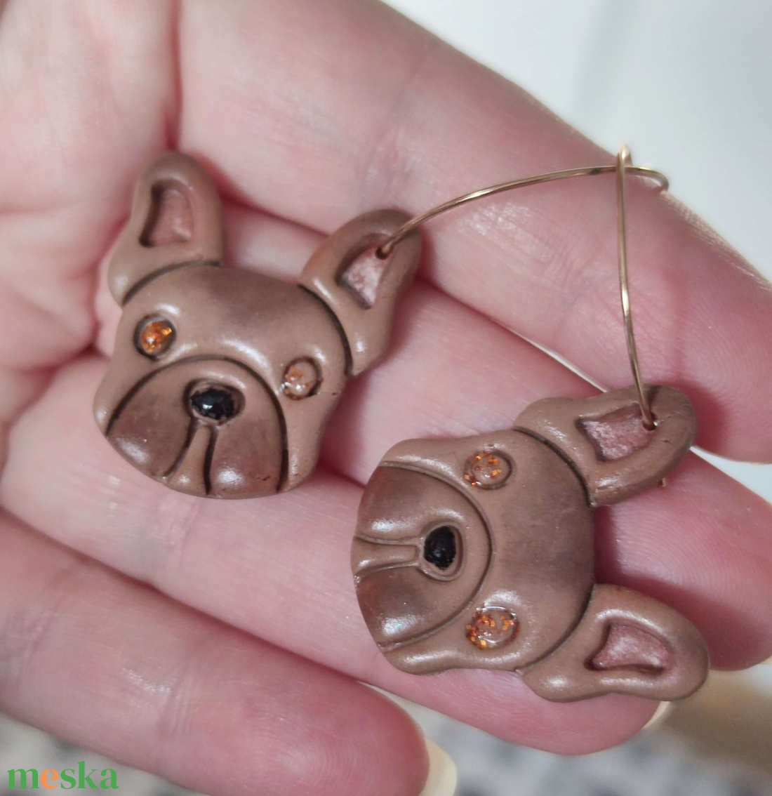 FranciBulldog Szerelem fülbevaló - ékszer - fülbevaló - lógó fülbevaló - Meska.hu
