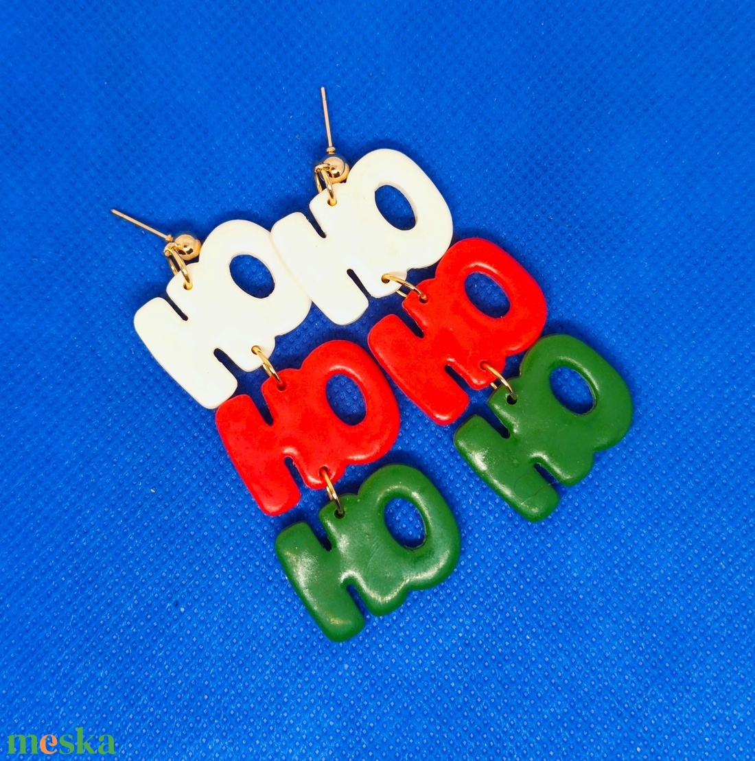 Ho-Ho-Ho Hangulat fülbevaló - ékszer - fülbevaló - lógó fülbevaló - Meska.hu